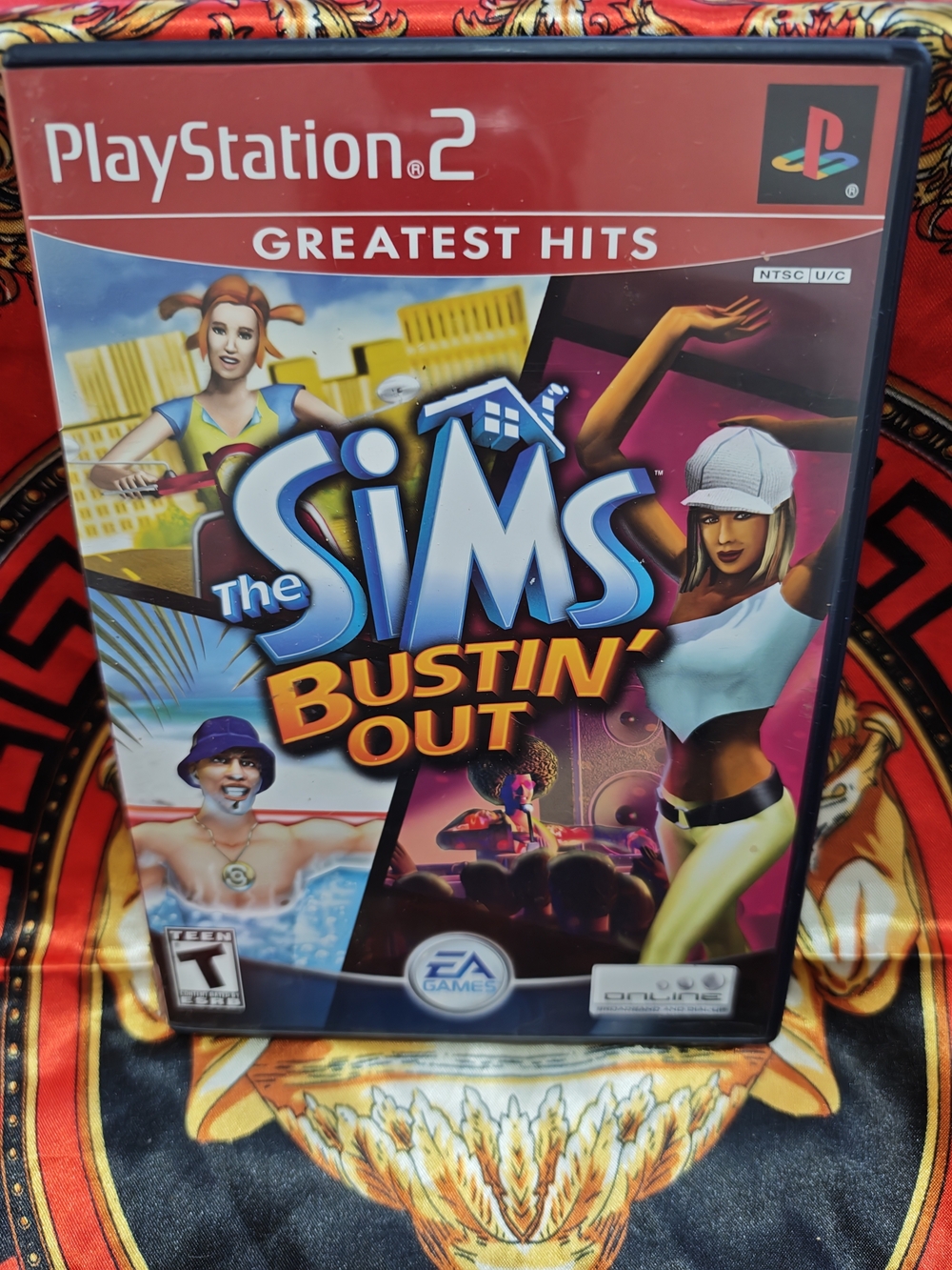 PlayStation 2 The Sims Bustin' Out (Greatest Hits) - Red Cover